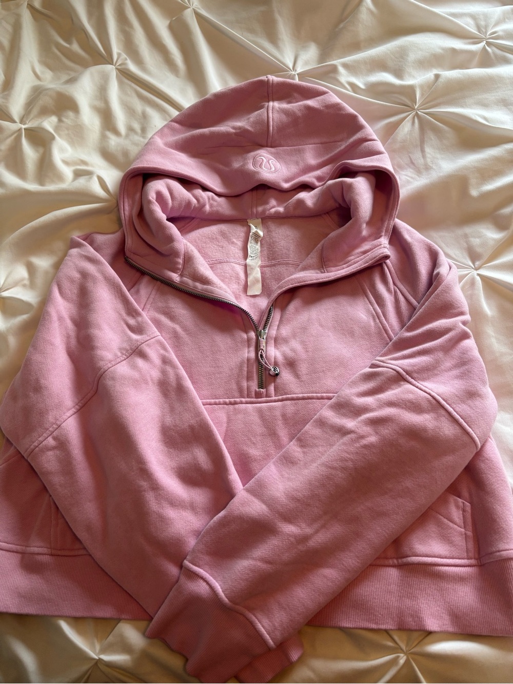 lululemon athletica Pink Cowl-Neck Half-Zip Sweater